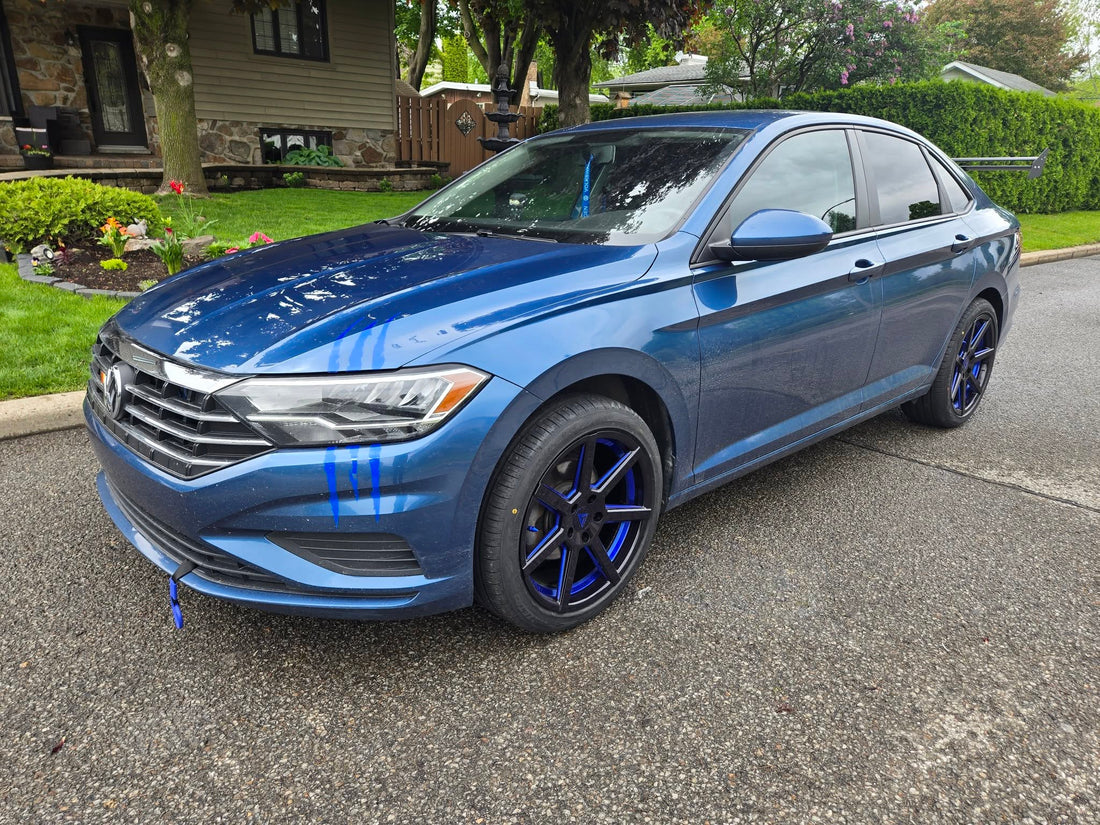 Volkswagen Jetta 2019 — Mags Armed Wheel Assassin Noir & Bleu 18" sur Zeta Alventi
