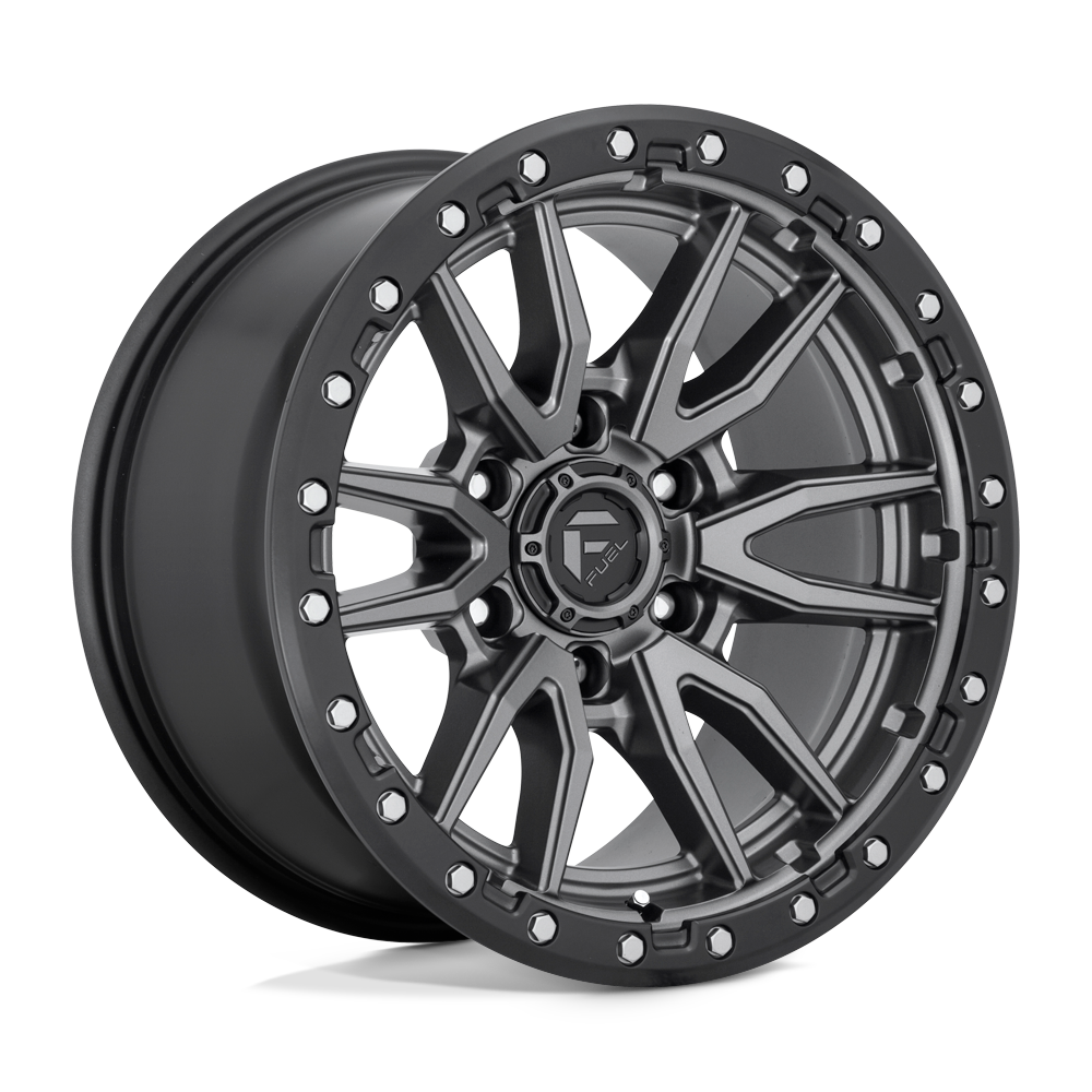 FUEL Rebel  MATTE GUN METAL BLACK BEAD RING  17x9     +1      106.1  Conical