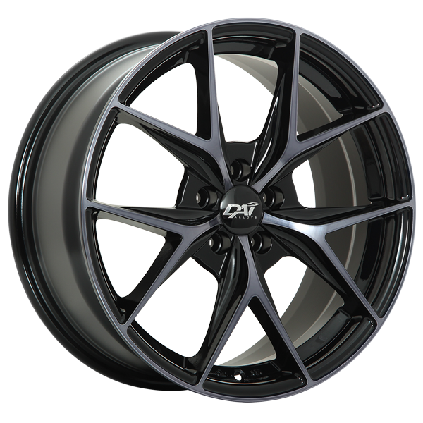 DAI ELEGANTE Noir lustré - Façade machinée - Fini foncé 17x7.5  5x114.3  Offset: