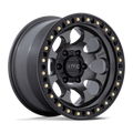 KMC KM550 RIOT SBL  ANTHRACITE WITH SATIN BLACK LIP  18x9     +18      71.5  Con