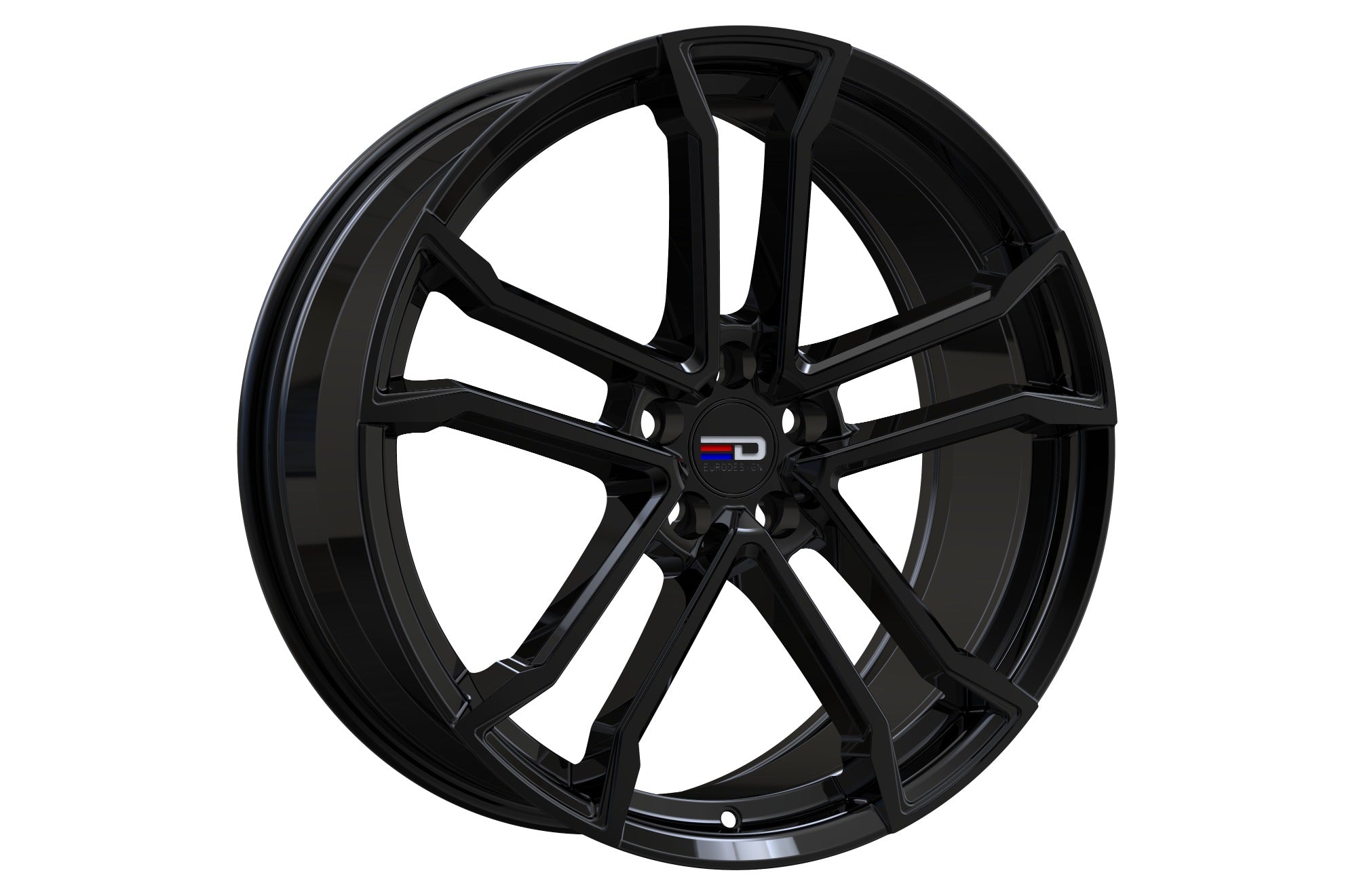 17x7.5 5x114.3 35/60.1 Euro Design Monaco, Gloss Black