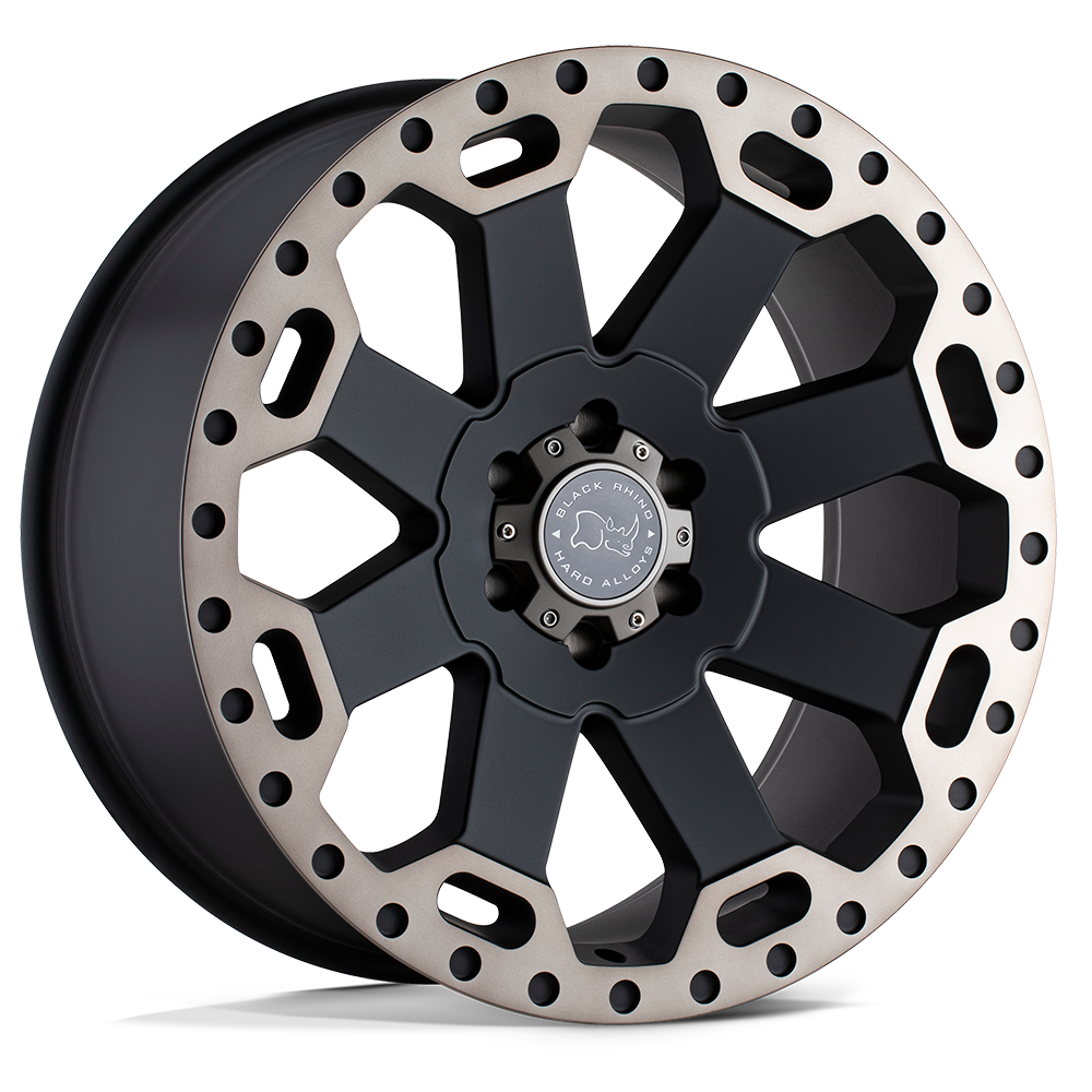 BLACK RHINO WARLORD  MATTE BLACK W/ MACHINED DARK TINT  17x9     -12      71,5