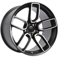 REPLICA 348 Noir satin - Façade machinée 20x9.5  5x115  Offset: 15  Hub: 71.5