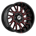 XF OFFROAD XF-230 20x10 6x135/6x139.7 -12 Black Machined Red