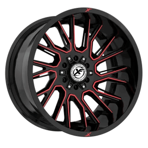 XF OFFROAD XF-230 20x10 6x135/6x139.7 -12 Black Machined Red