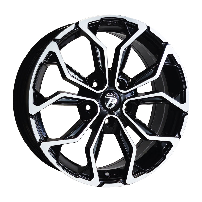 Bad Boy Wheels BBW1058 17x7 5x114.3 offset 40 cb 67.1 Black & Machined Face