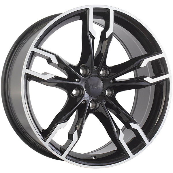 REPLICA 165 Noir lustré - Façade machinée 18x8.0  5x120  Offset: 35  Hub: 72.6