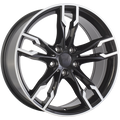 REPLICA 165 Noir lustré - Façade machinée 18x8.0  5x120  Offset: 35  Hub: 72.6