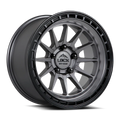 LOCK Baja 17x9 6x139.7 +0mm Matte Grey W/ Matte Black Ring