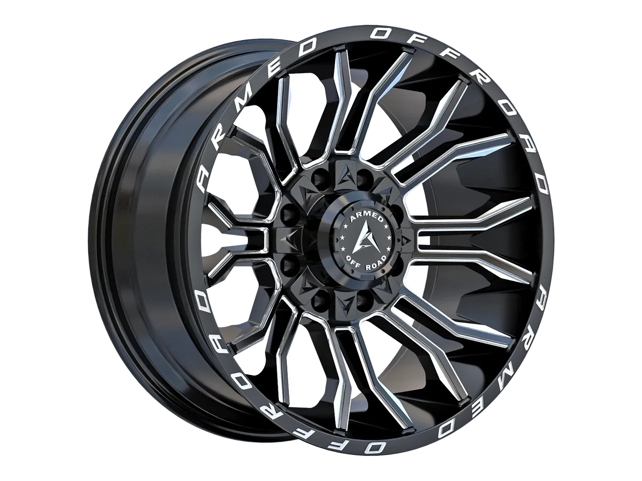 HAVOC 20X12 5X127/5X139.7 ET:-44 GLOSS BLACK MILLED CB:78.1