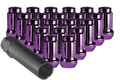 Ensemble de 20 bolts spline mauve 12 x 1.5 mm avec la clé
