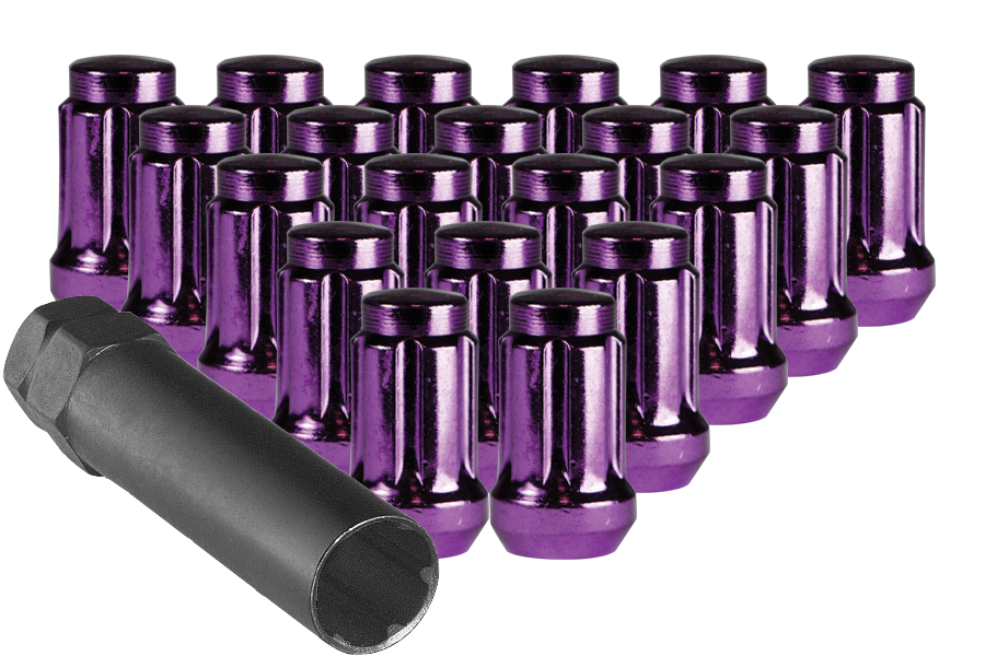 Ensemble de 20 bolts spline mauve 12 x 1.5 mm avec la clé