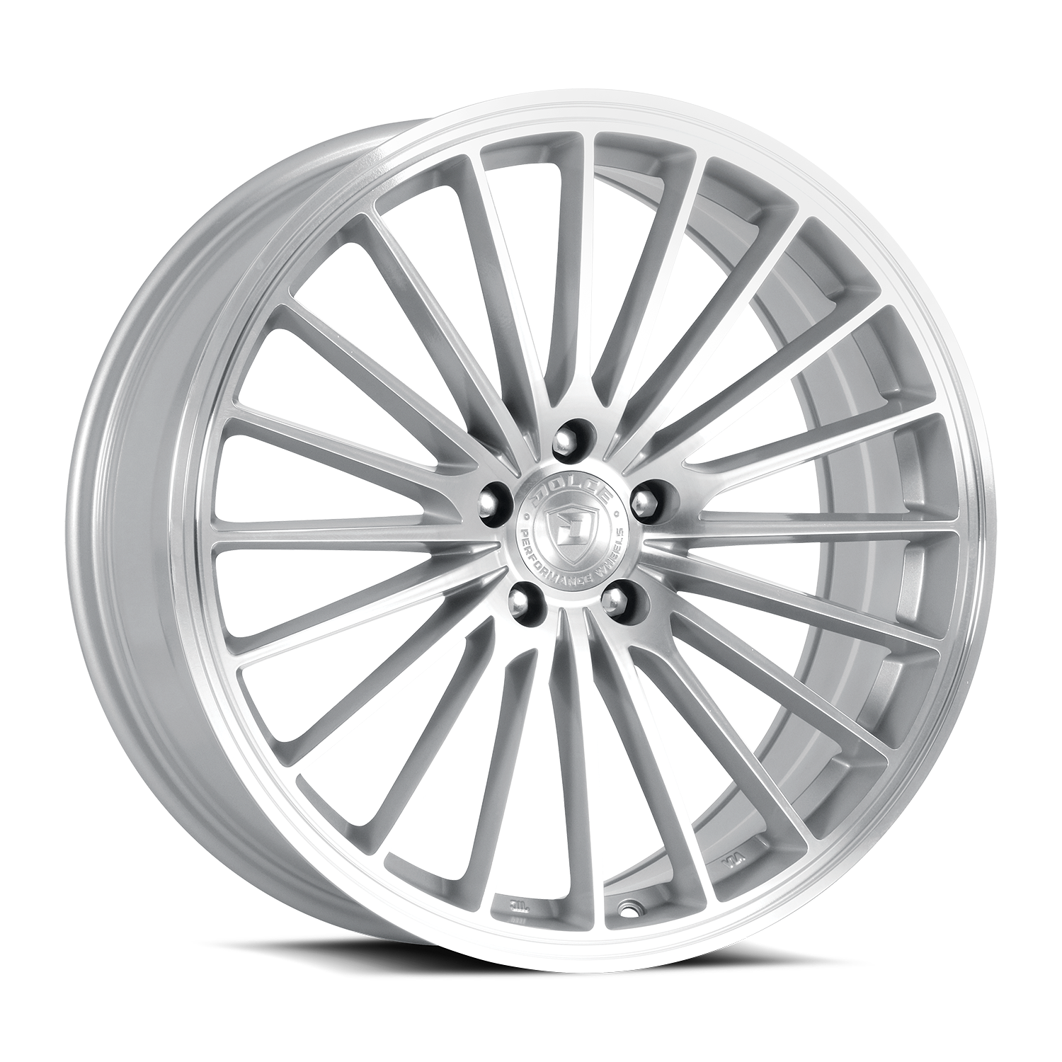 DOLCE Performance Ghost 19x8.5 5x114.3 +35 Gloss Silver Machined Face