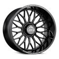 LOCK Xtreme Rampage 20x10 8x165.1 Offset -18 CB 125.2 Gloss Black Machined