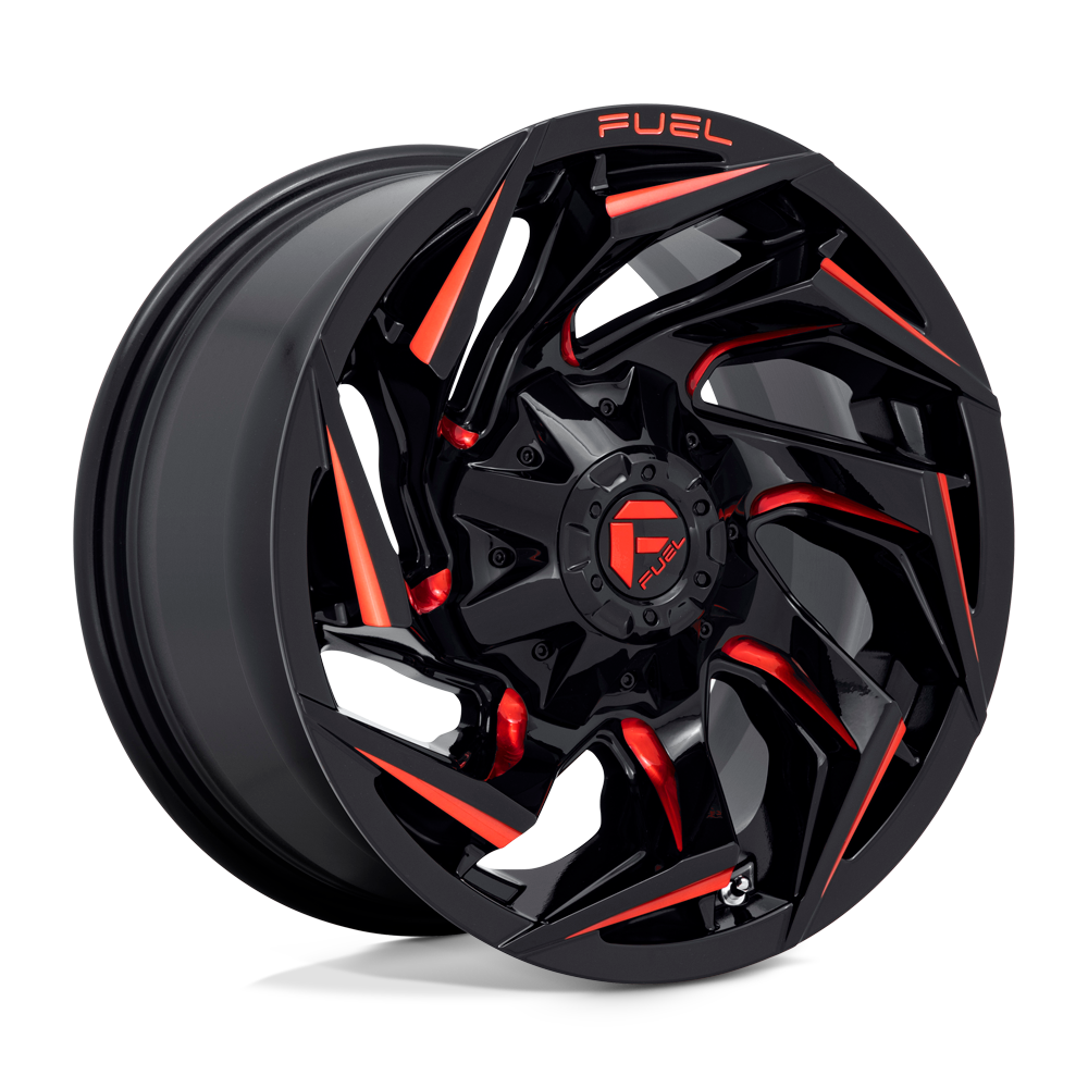 FUEL REACTION  Gloss Black Milled With Red Tint  17x9     +1      78  5X114.3/5X
