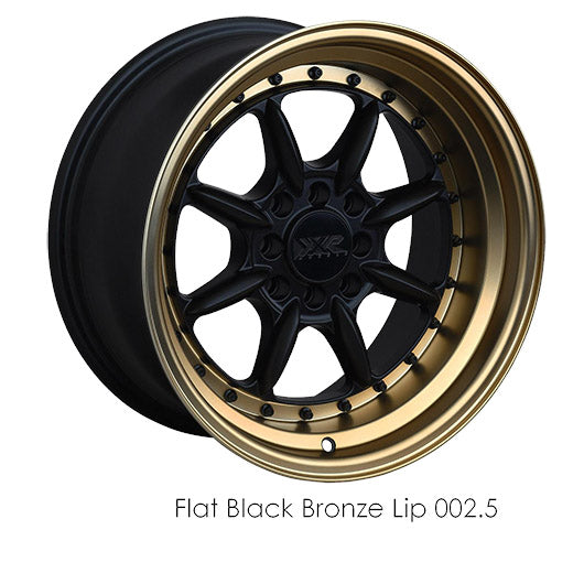 XXR 002.5 Flat Black / Bronze Lip  15x8      ET: 20       73.1  Conique    4X100