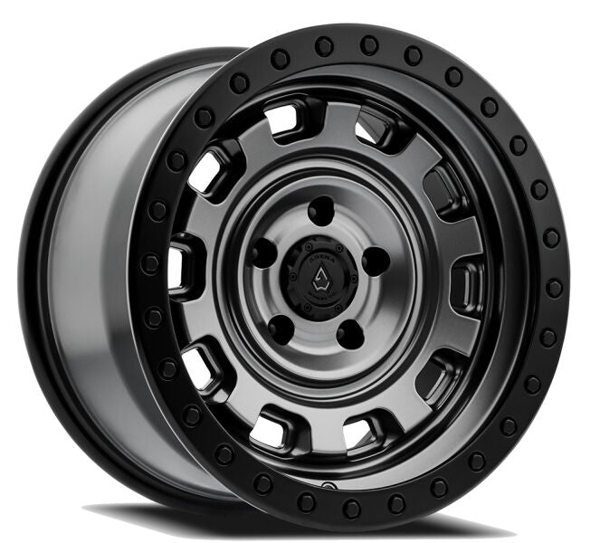 17x9 6x139.7 ET0 CB106.1 ARENA GUNNER GUNMETAL BLACK LIP