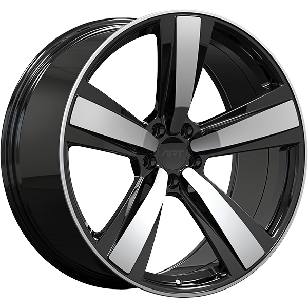 REPLICA 379 Noir lustré - Façade machinée 21x9.5  5x112  Offset: 26  Hub: 66.5