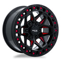 RTX Zion 17x9 6x139.7 offset 0 cb 106.1 Black Milled Red