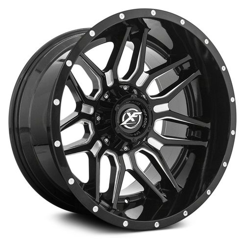 XF OFFROAD XF-222 22x12 5x127/5x139.7 -44 Gloss Black Milled