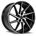 Sentali Apex 20x9 5x120 offset 35 Gloss Black Machined Face