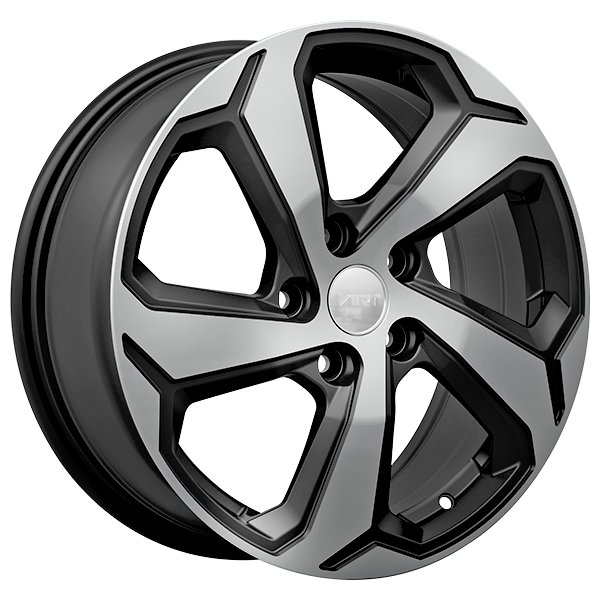 REPLICA 343 Noir lustré - Façade machinée 17x7.0  5x114.3  Offset: 35  Hub: 60.1