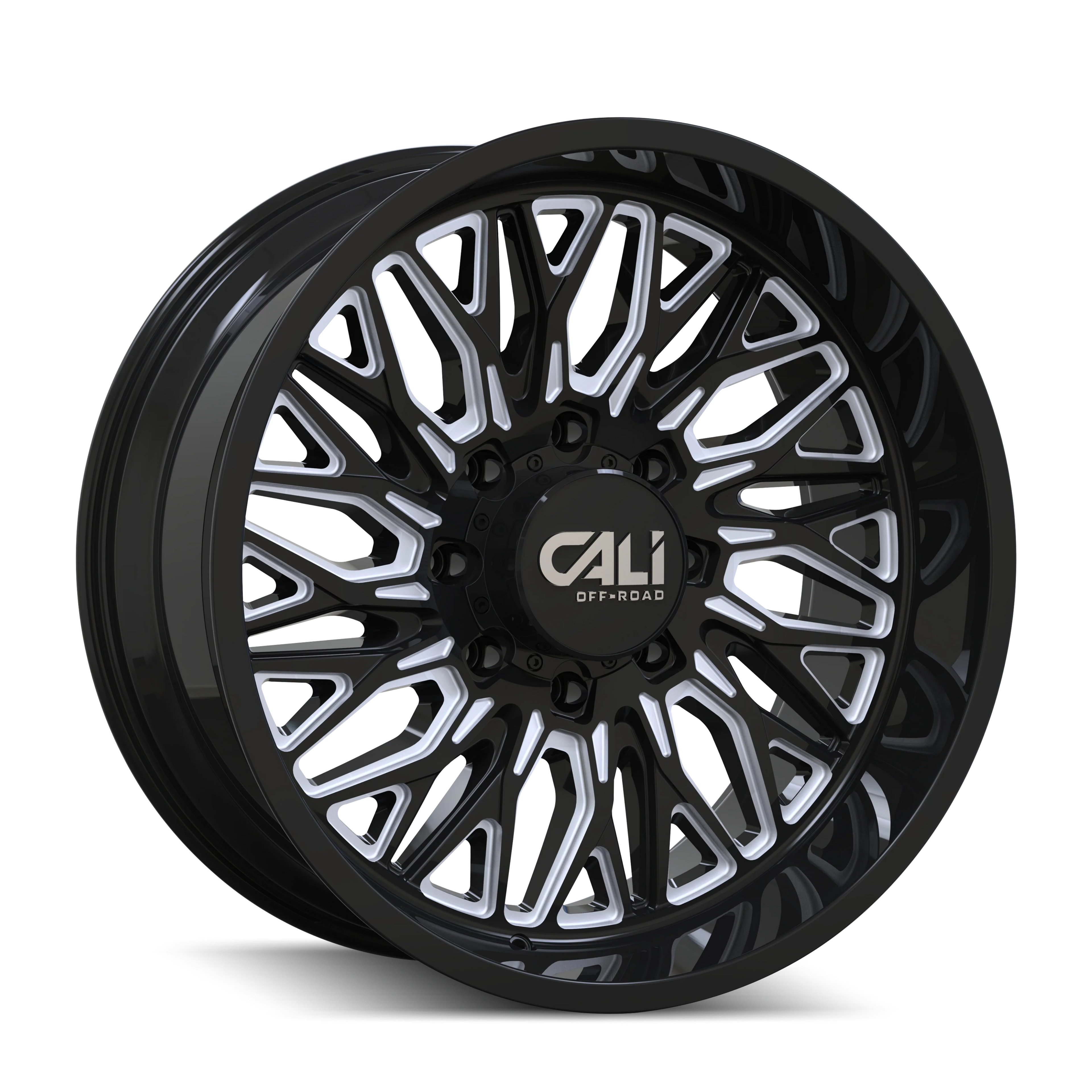 CALI CRUSHER GLOSS BLACK MILLED  22x10      ET: -19       124.1  Conical    8X18