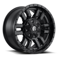 FUEL SLEDGE  MATTE BLACK GLOSS BLACK LIP  17x9     -12      106.1  6X135/6X139.7
