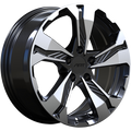 REPLICA 298 Noir lustré - Façade machinée 17x7.5  5x114.3  Offset: 45  Hub: 64.1