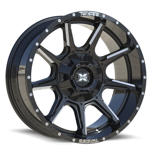TWISTED OFF-ROAD TW2 22x12 8x165.1/8x170 -44 Gloss Black Milled