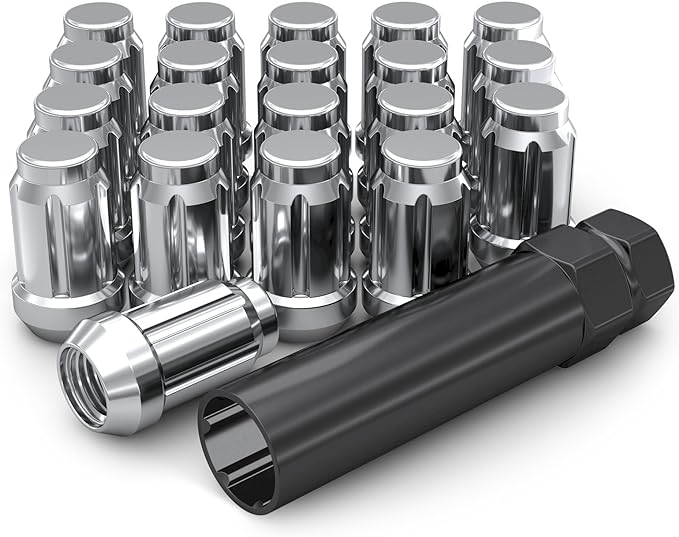 Ensemble de 32 bolts spline chrome 14 x 2.00 mm avec la clé
