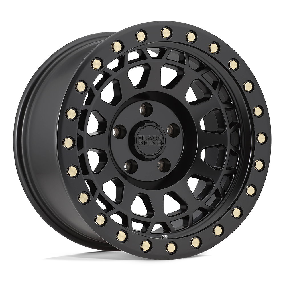 BLACK RHINO PRIMM  MATTE BLACK W/ BRASS BOLTS  17x8.5     -38      71,5  Conical
