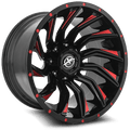 XF OFFROAD XF-224 20x10 8x180/8x165.1 -12 Gloss Black Red