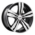 DAI TARGET Noir lustré - Façade machinée 15x6.5  4x100  Offset: 40  Hub: 73.1