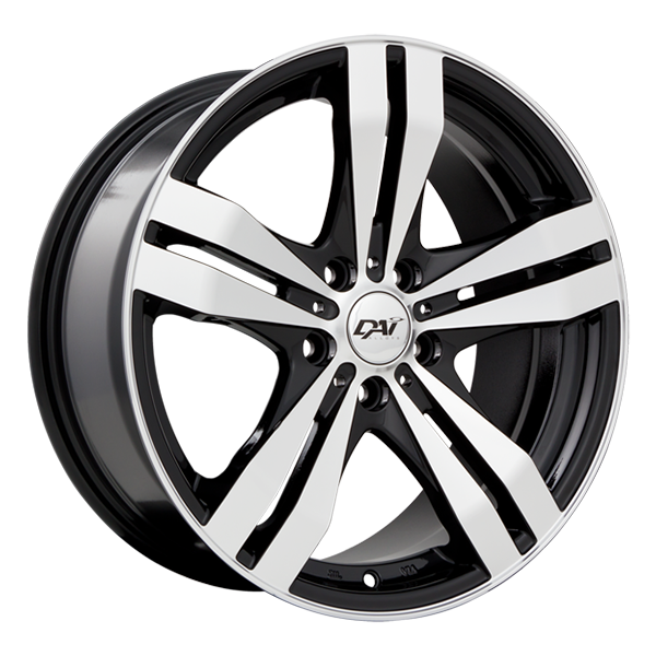 DAI TARGET Noir lustré - Façade machinée 15x6.5  4x100  Offset: 40  Hub: 73.1