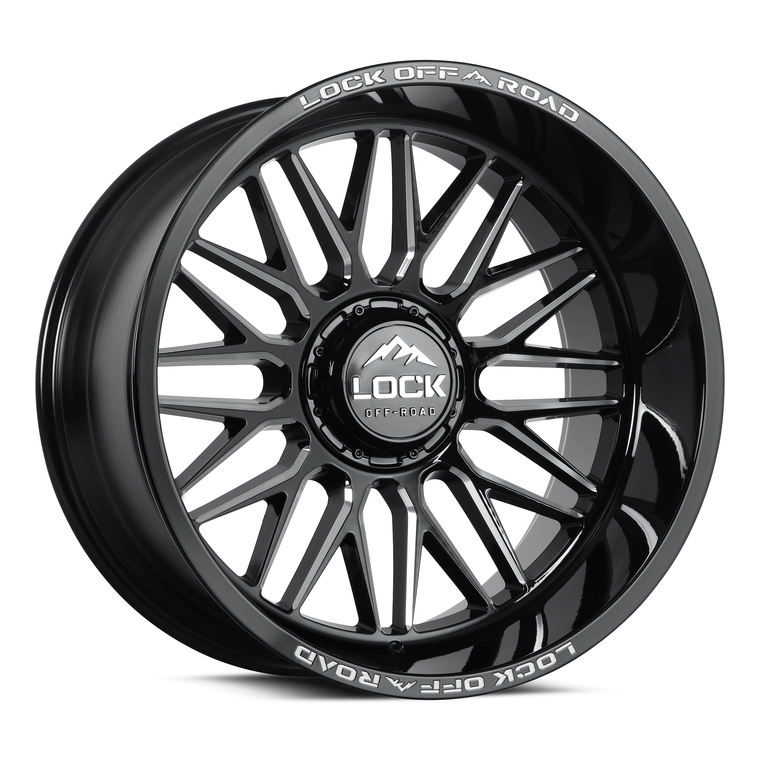 LOCK Xtreme Apex 20x9 8x170 +0mm Gloss Black Milled