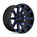 FUEL CONTRA  GLOSS BLACK BLUE TINTED CLEAR  20x10     -18      110.1  5X139.7/5X