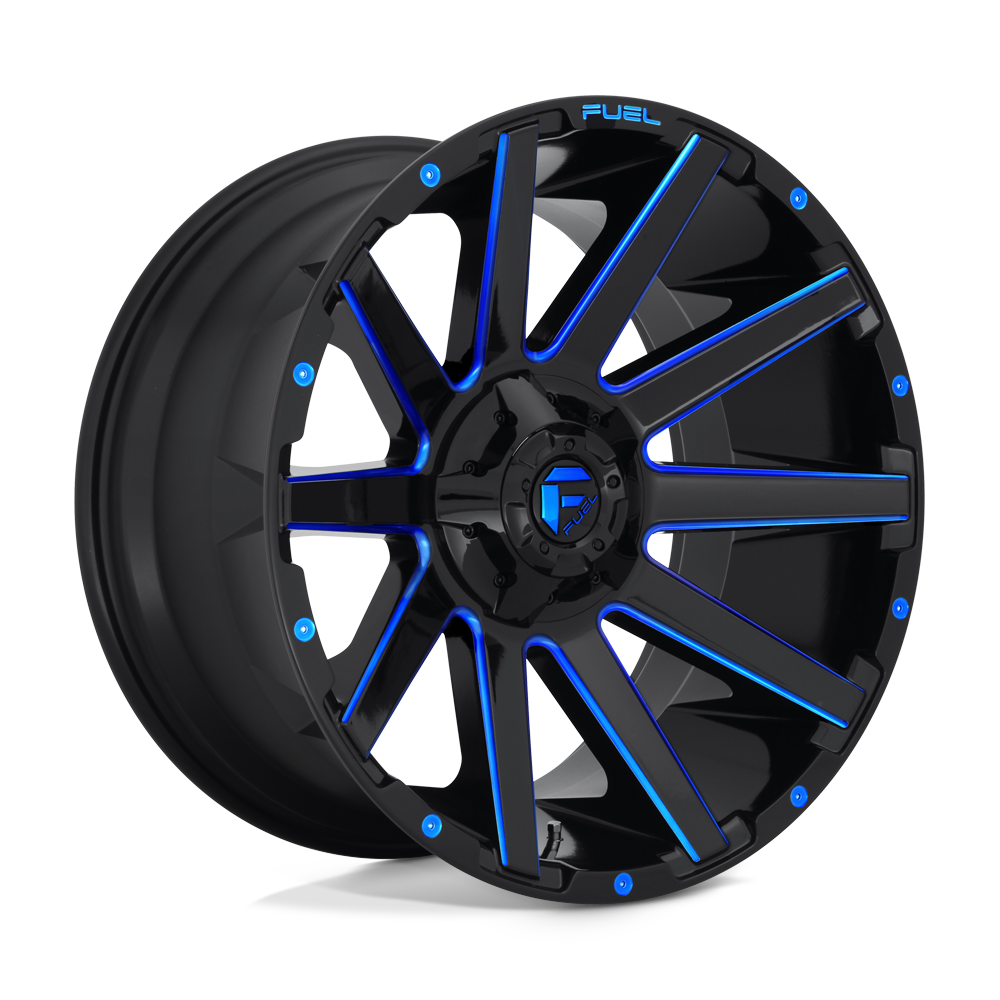 FUEL CONTRA  GLOSS BLACK BLUE TINTED CLEAR  20x10     -18      110.1  5X139.7/5X