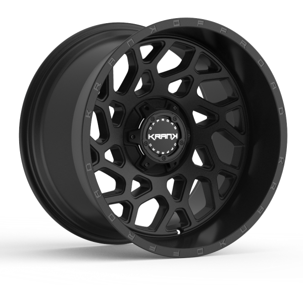 22x9.5 8x165.1 7/130.1 KranK Alloy Wheels Ambush, Satin Black