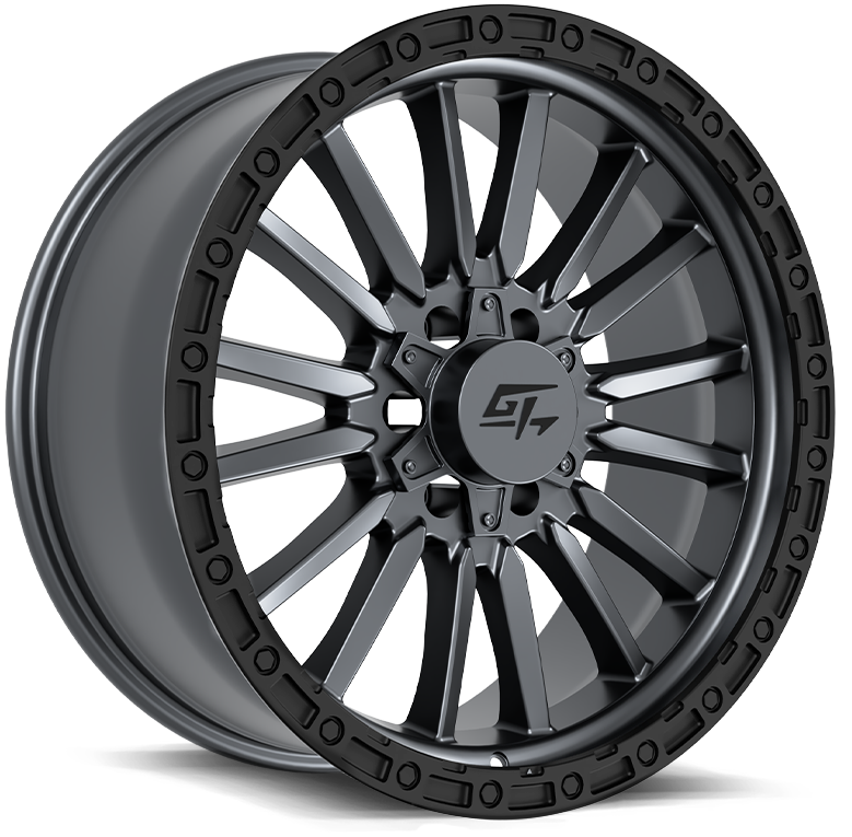 GT OFF-ROAD Chamber 18x9 5x127 / 5x139.7 +12 Matte Gunmetal Centre / Black
