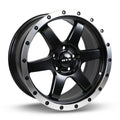 RTX Dakar 17x8 5x114.3 offset 35 cb 73.1 Satin Black & Machined Lip