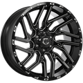 TIS 554 Noir lustré - Rebord usiné 22x10.0  6x135/6x139.7  Offset: -19  Hub: 108