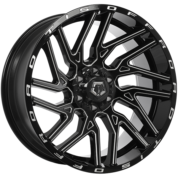 TIS 554 Noir lustré - Rebord usiné 22x10.0  6x135/6x139.7  Offset: -19  Hub: 108