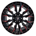 Bad Boy Wheels BBW22718x9 6x135 offset 0 cb 87.1 Black & Red