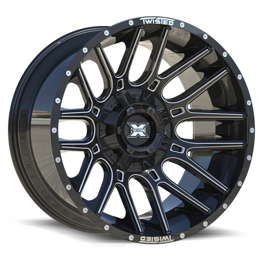 TW3 22x10 6x135/6x139.7 -18 Gloss Black Milled