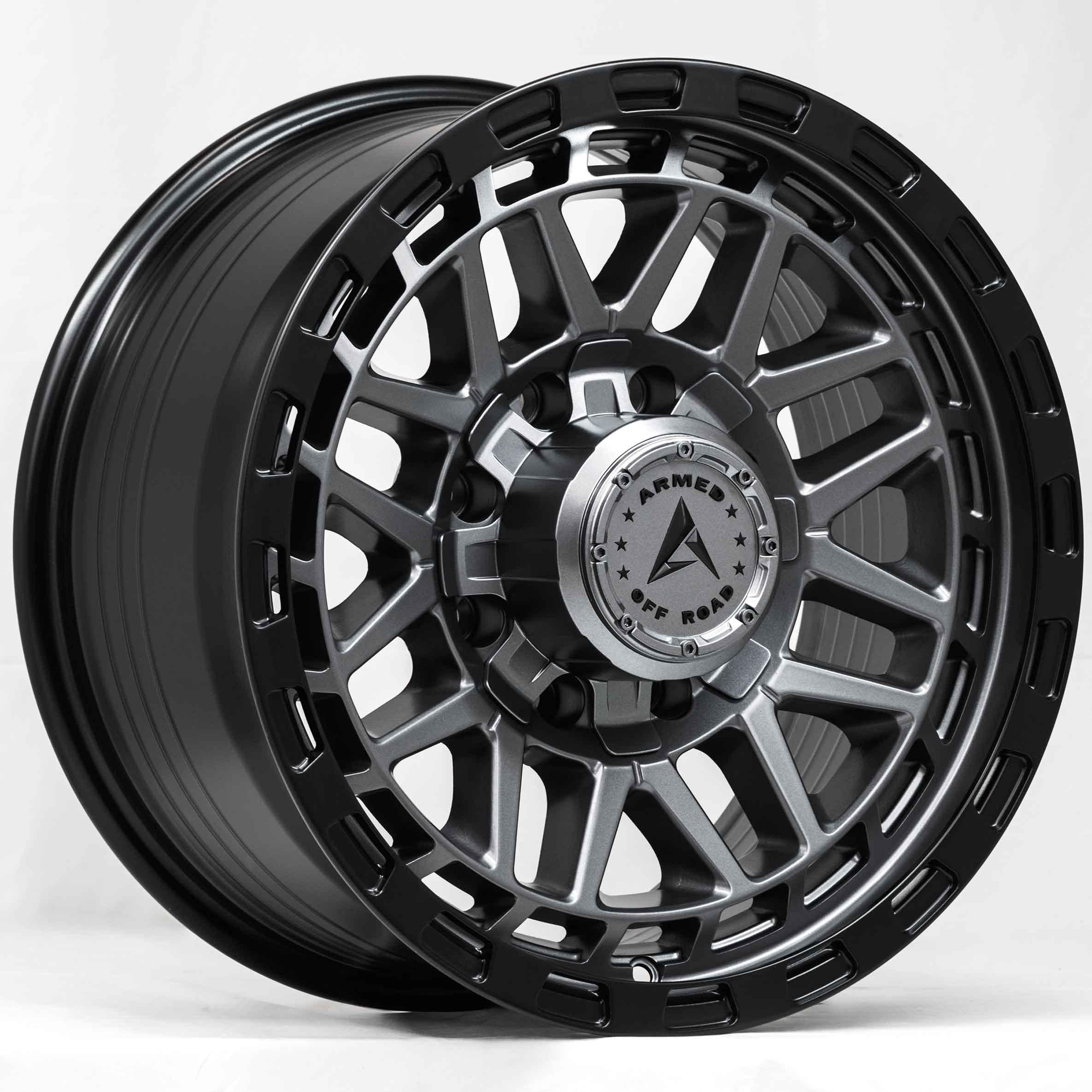 Armed Offroad TANK 125.1 20x9 8x165. & 8x170 0 MATTE BLACK + GUNMETAL FACE