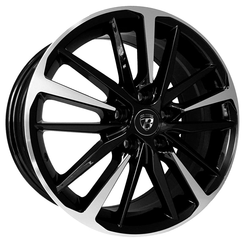 Bad Boy Wheels BBW534 17x7 5x114.3 offset 40 cb 60.1 Black & Machined Face