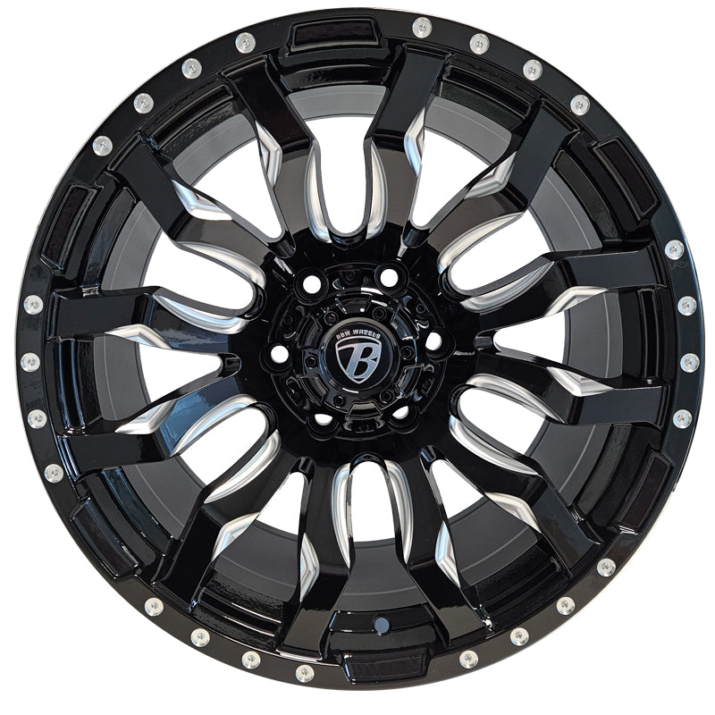 Bad Boy wheels BBW124 18x9 6x135 offset 12 cb 87.1 Black & Machined