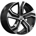 REPLICA 236 Noir lustré - Façade machinée 18x8.0  5x108  Offset: 45  Hub: 63.4