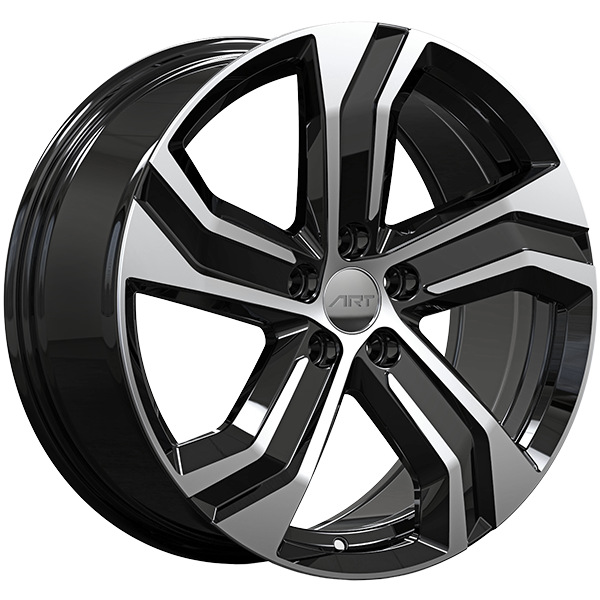 REPLICA 236 Noir lustré - Façade machinée 18x8.0  5x108  Offset: 45  Hub: 63.4